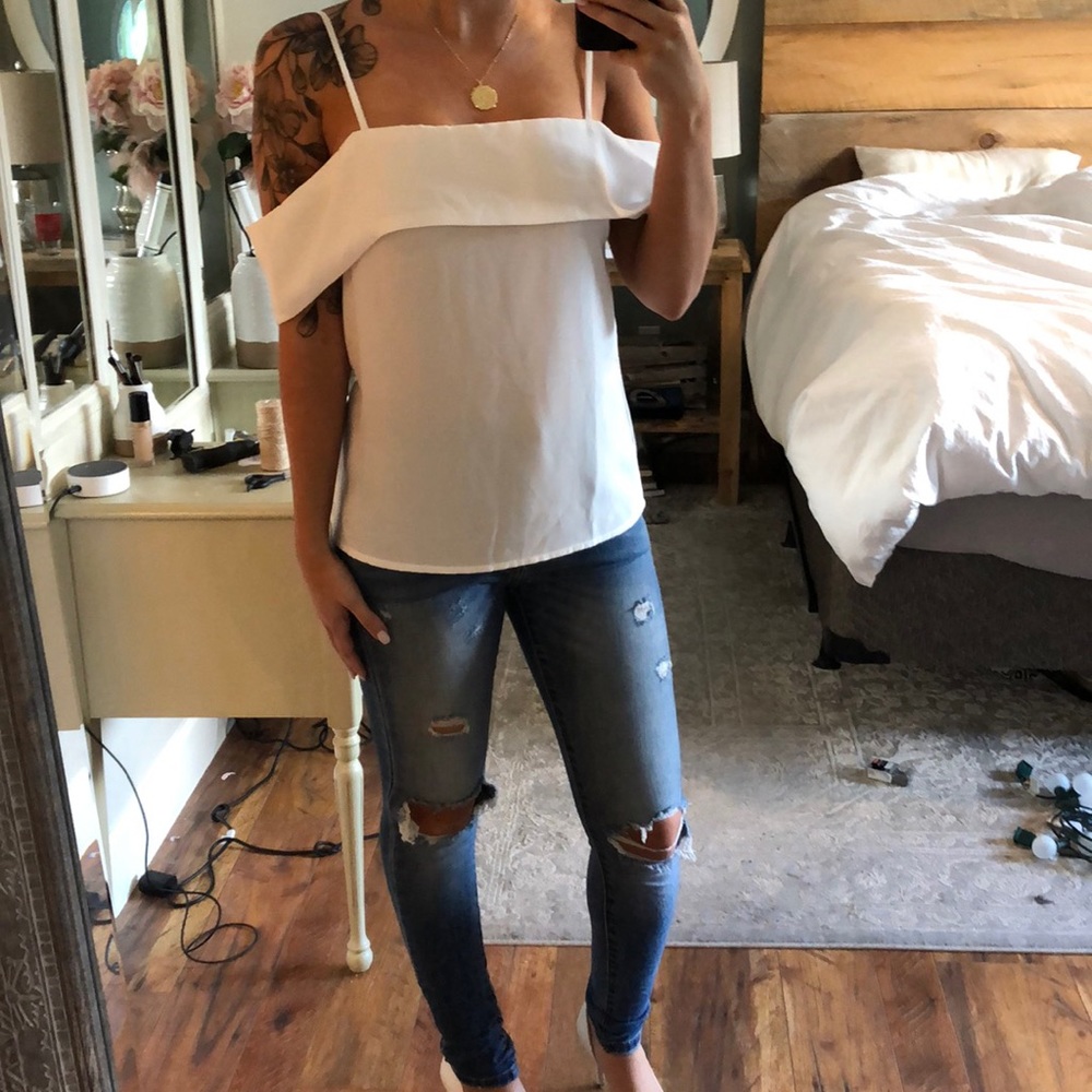 Lulus White Off the Shoulder Top